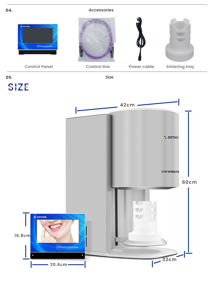 Dental Zirconia Sintering Furnace For CAD CAM Dentistry size Dental Zirconia Sintering Furnace For CAD CAM Dentistry size